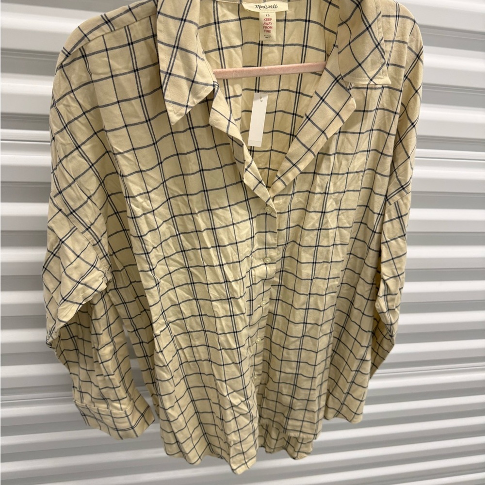 New NWT Madewell button down shirt XL